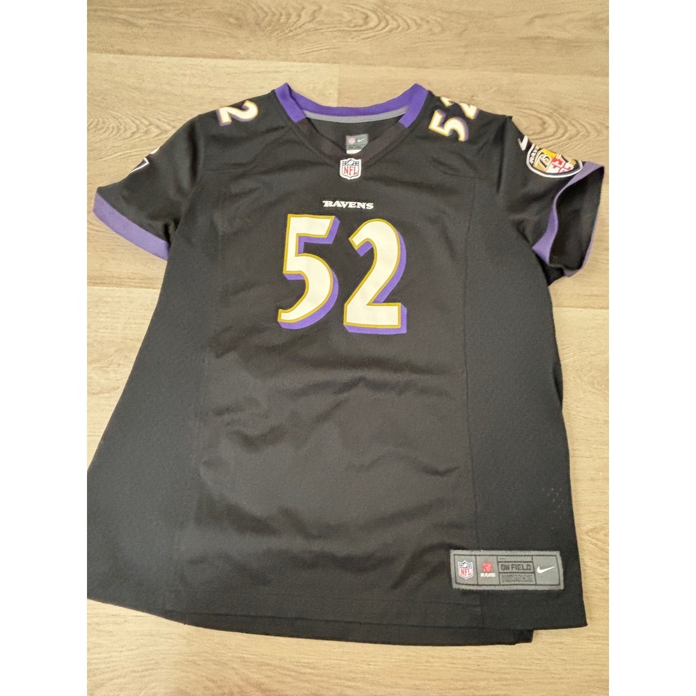 Nike Baltimore Ravens Ray Lewis 52 NFL Football Jersey Black Mens XL